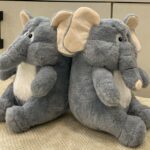 Grey Stuffed Elephant Plush Animal Soft Toy for Kids - Image 3