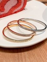 Full Crystal Titanium Steel Bangle Luxury Sparkle Design - Image 4