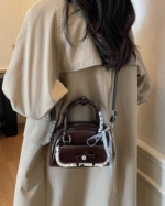 Tiancai Yifei Elegant Bowling Handbag Crossbody Tote Bag - Image 6