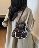 Tiancai Yifei Elegant Bowling Handbag Crossbody Tote Bag - Image 7