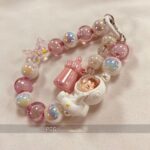 Fun 3D doll astronaut beaded cartoon Korean phone charms anti-lost keychain - Image 3