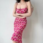 Floral spaghetti strap floral print summer vacation beach dress - Image 3