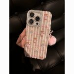 Japanese glitter striped bears phone case - Image 3