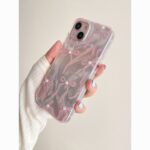 Korean style fairy Feather yarn pink bow phone case - Image 5