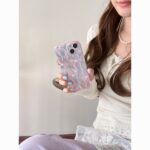 Korean style fairy Feather yarn pink bow phone case - Image 6