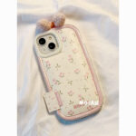 Three-dimensional bow small floral puff case for iPhone - Image 2
