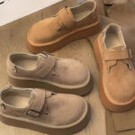 Elevated Round-Toe Canvas Loafers - Classic Hepburn Style for Women - Image 4