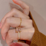 Elegant Pink Heart Gemstone Zincron Ring – INS Style Dainty Statement Jewelry - Image 6