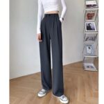 Black High-Waist Wide-Leg Formal Pants - Image 4