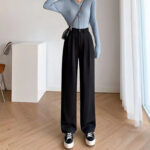 Black High-Waist Wide-Leg Formal Pants - Image 2
