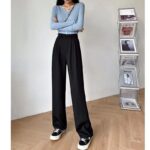 Black High-Waist Wide-Leg Formal Pants - Image 7