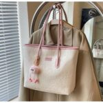 Large Canvas Tote Bag for Women – Stylish Shoulder Bag for Students & Commuters