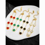 Titanium Steel Five-Petal Flower Jewelry Set – Earrings, Bracelet & Necklace - Image 3