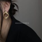 Baroque Golden Clip-On Hoop Earrings - Image 8