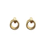 Baroque Golden Clip-On Hoop Earrings - Image 7