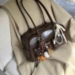 Korean large-capacity vintage Boston shoulder Bag - Image 2