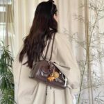 Korean large-capacity vintage Boston shoulder Bag - Image 6