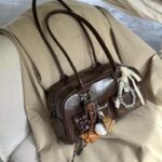 Korean large-capacity vintage Boston shoulder Bag - Image 7