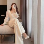 Elegant Tie-Waist Professional Suit – High-Waisted Light Luxury Set