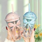 Bowknot Straw Cup – Trendy Large-Capacity Milk & Drink Cup - Image 5