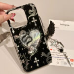 Gothic Cross & Snake iPhone Case – Dark Aesthetic, Matte Finish - Image 7