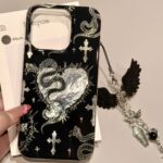 Gothic Cross & Snake iPhone Case – Dark Aesthetic, Matte Finish - Image 6