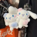 Adorable Cinnamoroll Plush Keychain – Fluffy Bag & Key Pendant - Image 8