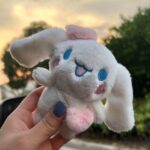 Adorable Cinnamoroll Plush Keychain – Fluffy Bag & Key Pendant - Image 5