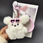 Cute Westie Plush Wrist Strap – Short Cartoon Phone & Earphone Charm - Image 6