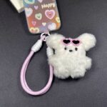 Cute Westie Plush Wrist Strap – Short Cartoon Phone & Earphone Charm - Image 5