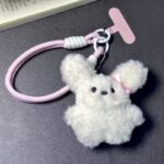 Cute Westie Plush Wrist Strap – Short Cartoon Phone & Earphone Charm - Image 4