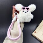 Cute Westie Plush Wrist Strap – Short Cartoon Phone & Earphone Charm - Image 3