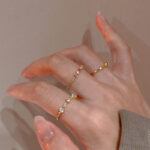 Delicate Zircon Heart Ring – Adjustable Sweetheart Statement Ring for Women - Image 2