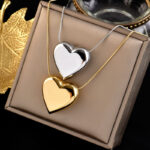 Double-Sided Heart Titanium Steel Necklace – Light Luxury Clavicle Chain - Image 8