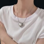 Double-Sided Heart Titanium Steel Necklace – Light Luxury Clavicle Chain - Image 5