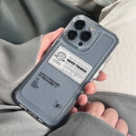 Letter Pattern Transparent Full-Cover iPhone Case – Drop-Resistant, Trendy - Image 4