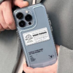 Letter Pattern Transparent Full-Cover iPhone Case – Drop-Resistant, Trendy - Image 3