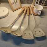 Cream Silicone Non-Stick Spatula and Ladle Kitchen Utensil Set - Image 10