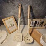 Cream Silicone Non-Stick Spatula and Ladle Kitchen Utensil Set - Image 5
