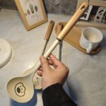 Cream Silicone Non-Stick Spatula and Ladle Kitchen Utensil Set - Image 2