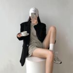 Black Stylish Design Casual Blazer Jacket - Image 4