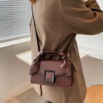 Stone Texture Top-Handle Crossbody Bag for Women - Image 3