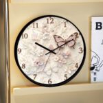 Butterfly Cream Art Silent Quartz Wall Clock - Image 8