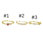 Delicate Zircon Heart Ring – Adjustable Sweetheart Statement Ring for Women - Image 4