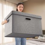 Foldable Fabric Storage Box - Large Organizer for Clothes & Quilts - Image 2