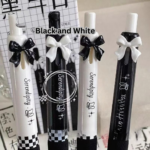 Kaba Bear Ink Dance Gel Pen - 0.5mm Black Pen with Butterfly Design