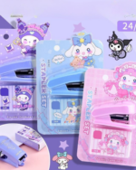 10pcs Mini Cartoon Stapler Set Portable Small Staplers