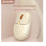 Dareu Wave Pattern Wireless Mouse – Silent, Rechargeable, Bluetooth & 2.4G, Universal for Desktop & Laptop