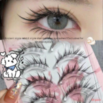 Dream Deer Self-Adhesive Fox Eye Fairy Lashes - Slanted Rabbit & Devil One-Piece Design