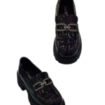 Leather Platform Loafers - Classic Mirror-Finish Chunky Shoes - Image 5